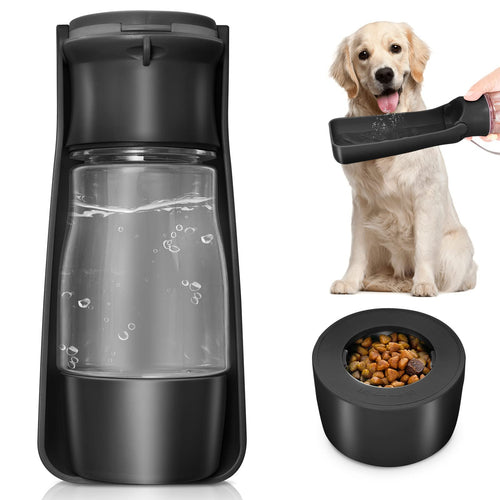 COMTENS: Portable Dog Water Bottle & Food Container – Leak-Proof